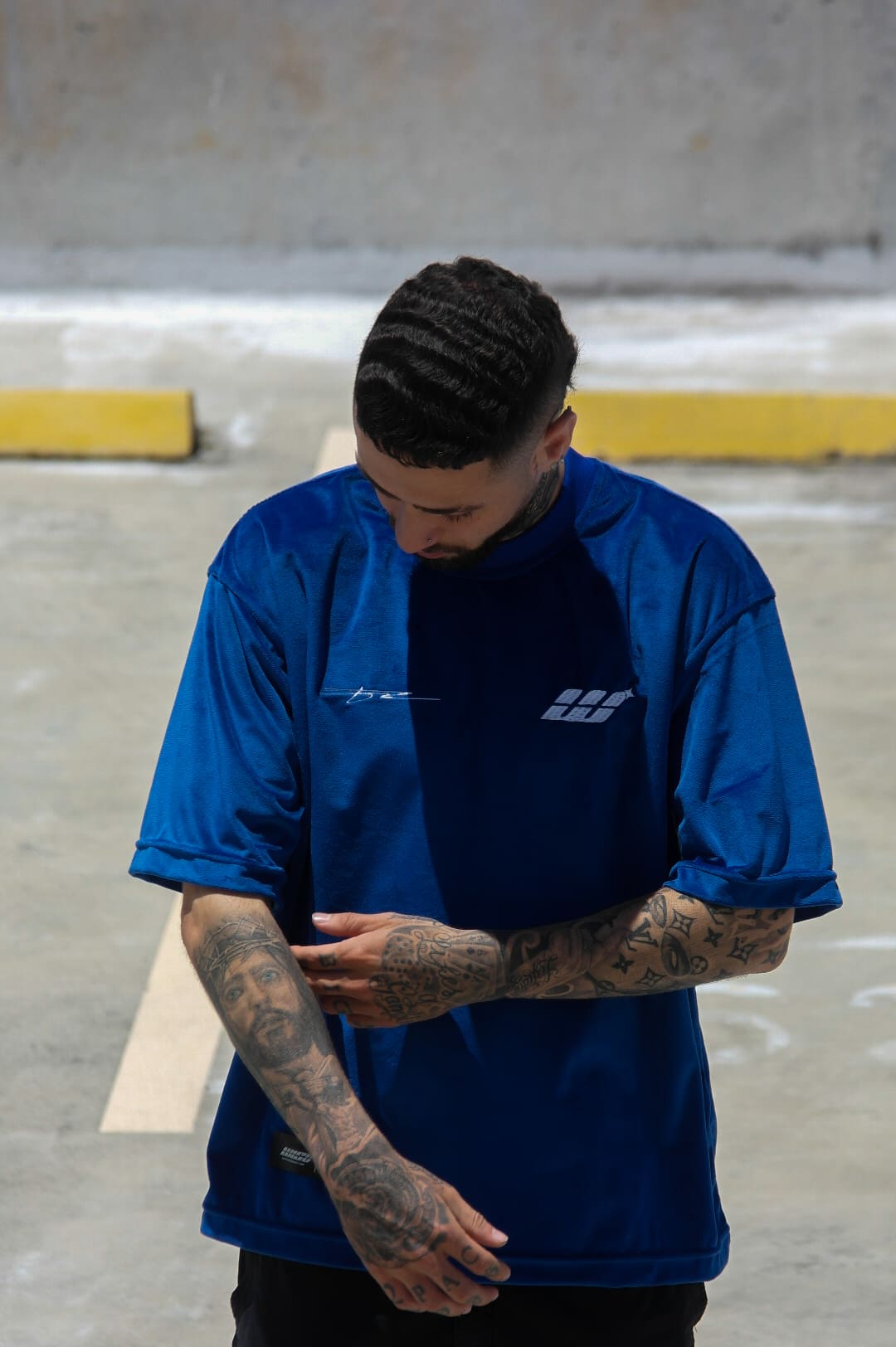 Basics T-Shirt  Gamuza Azul